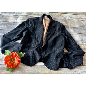 Zinc Black Stripe Blazer-Medium